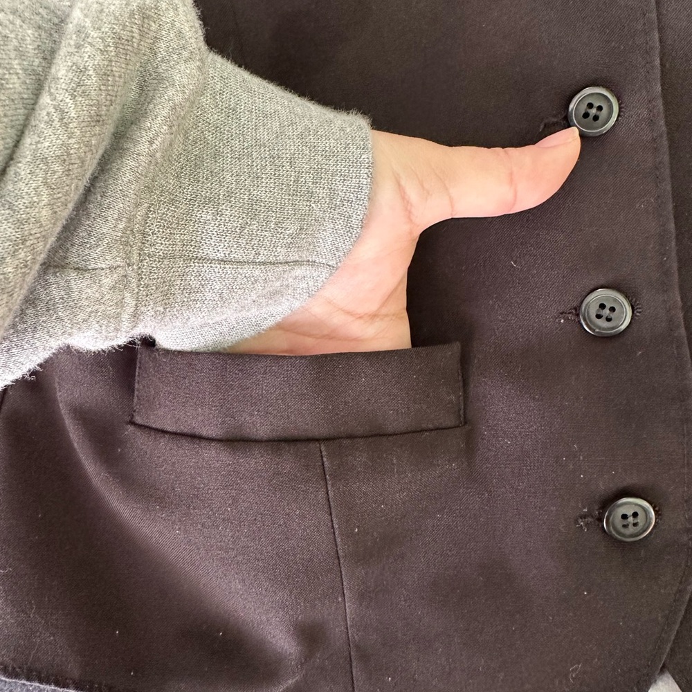 Black Button Down Vest - image 3